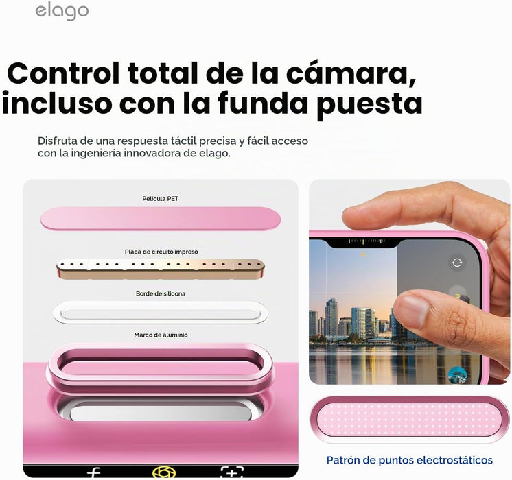 Funda magnética de silicona premium elago para iPhone 17 Pro Max, rosa