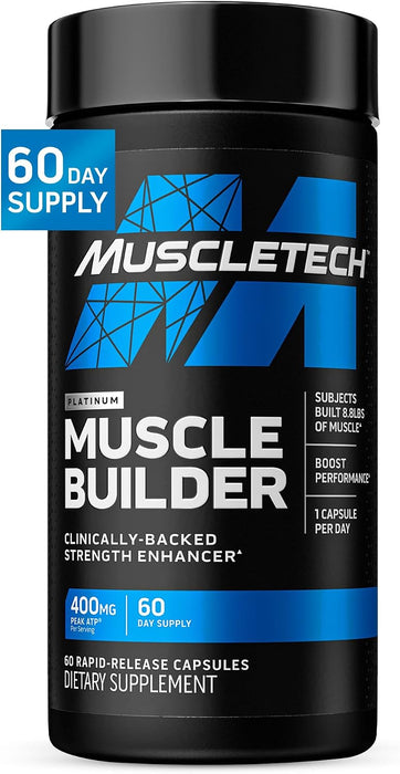 Muscletech Suplementos de óxido nítrico para hombres y mujeres, constructor muscular (60 cápsulas)