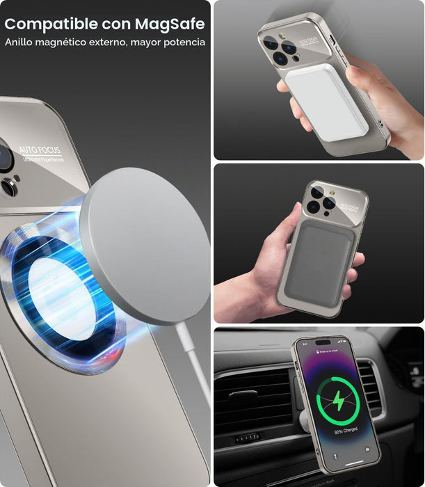 MAKAVO Funda magnética para iPhone 15 Pro Max, compatible con MagSafe