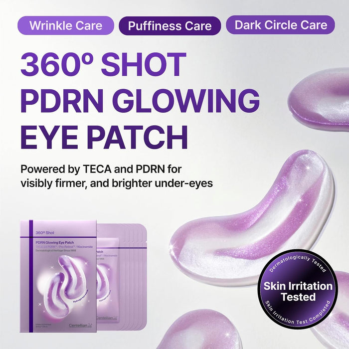 CENTELLIAN 24 360 Shot PDRN - Parche para ojos brillantes, círculos oscuros TECA (1PCS)