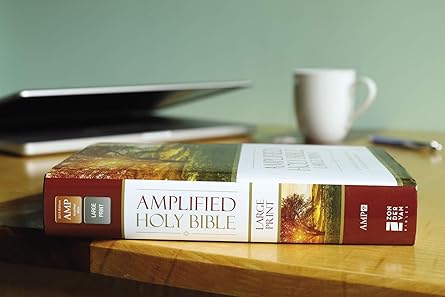 Biblia Santa Amplificada, letra grande, tapa dura : ‎ English