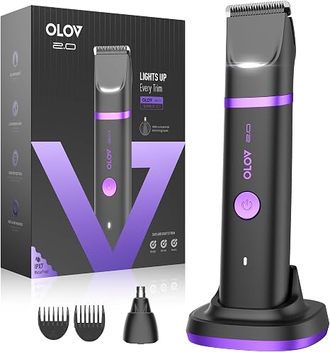 OLOV 2.0 Recortadora de vello púbico y corporal para hombres