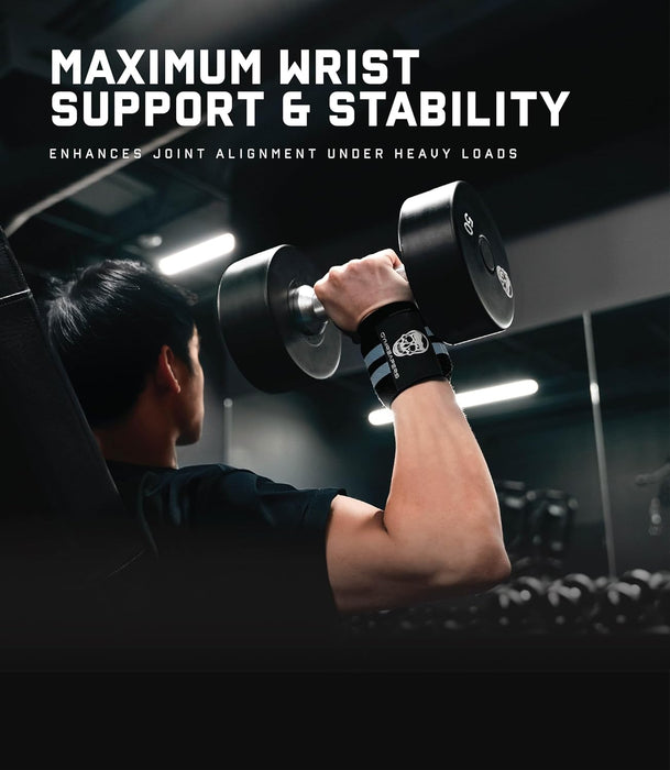 Muñequeras de levantamiento de pesas, soporte de muñeca con lazo para pulgar