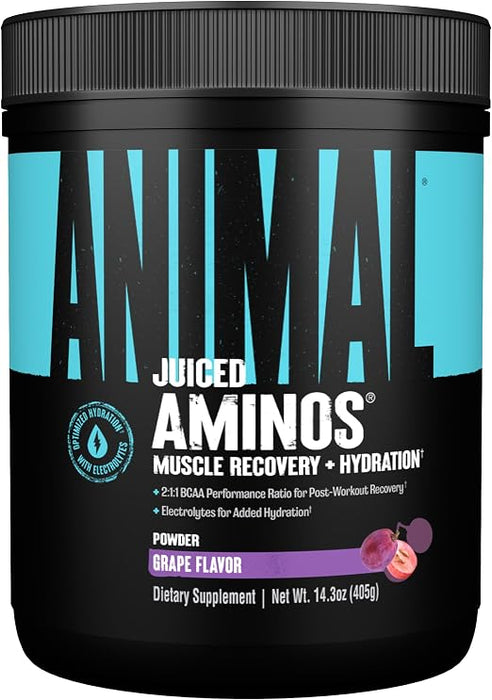 Suplemento de aminoácidos y electrolitos Animal Juiced | Uva, 30 porciones