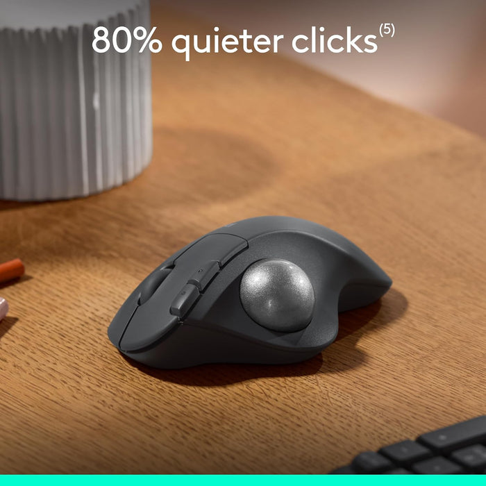 Logitech Ergo M575S Ratón inalámbrico de Trackball, mouse ergonómico inalámbrico con Bluetooth
