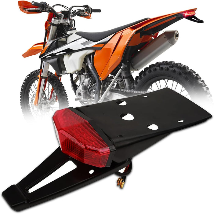 Guardabarros trasero rojo 12V LED luz trasera lámpara de freno señales de giro para motocicleta todoterreno