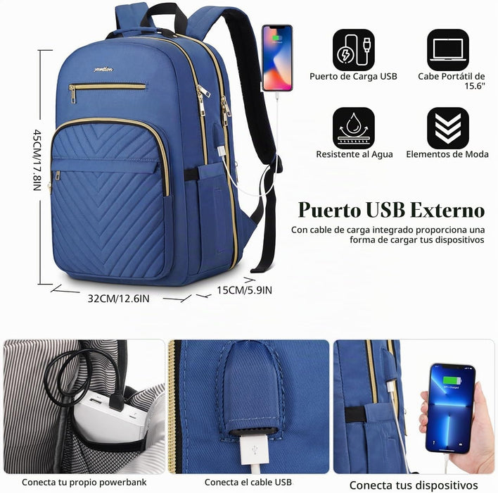 YAMTION Mochila para laptop de 15.6 pulgadas