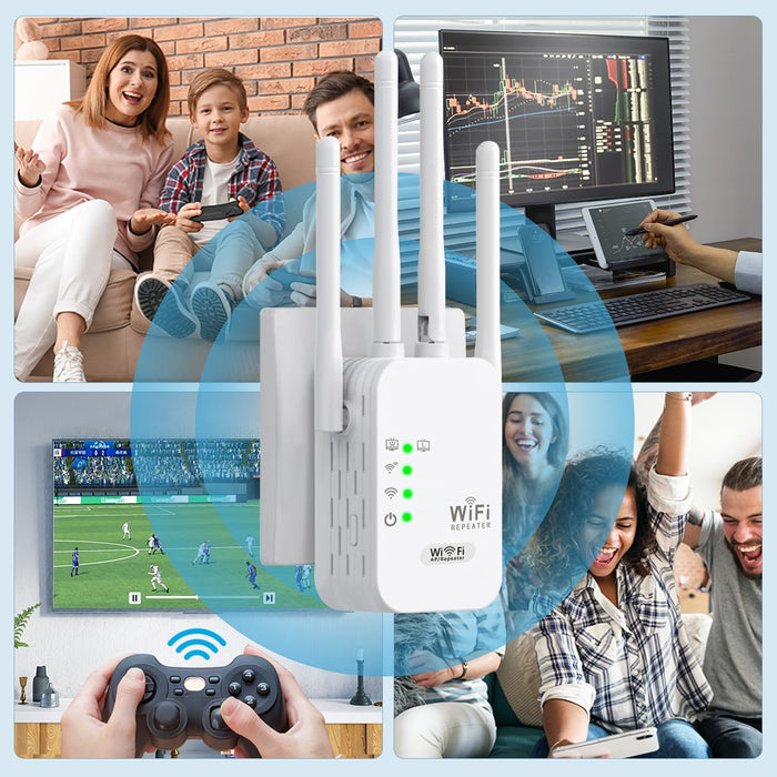 Repetidor WiFi genérico, extensor WiFi, amplificador de señal WiFi para cubrir hasta 300 pies cuadrados