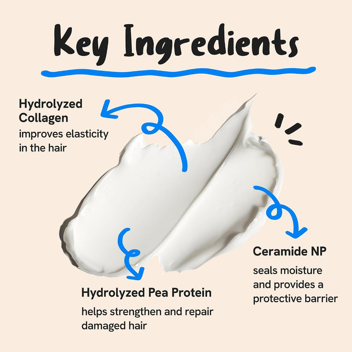 Tratamiento capilar diario con proteína de colágeno y ceramida para cabello seco y dañado