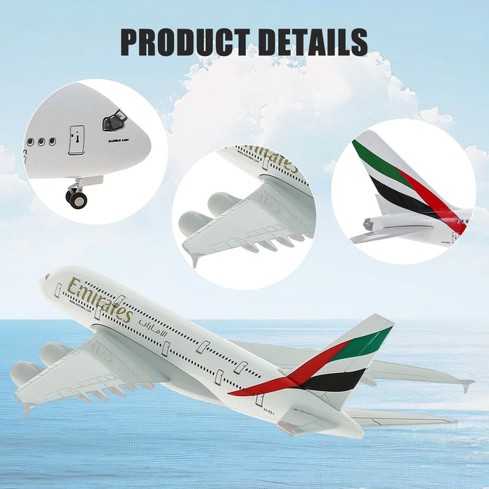 Avión a escala Nhemeylp, modelo A380 a escala 1:400, de metal fundido.