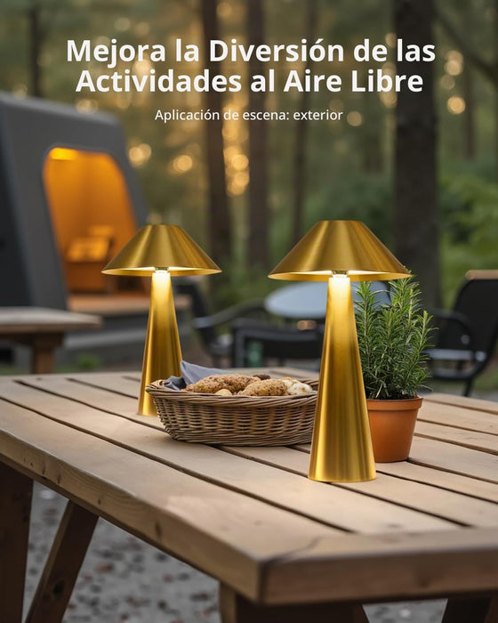 Bojim Paquete de 2 lámparas de mesa inalámbricas recargables