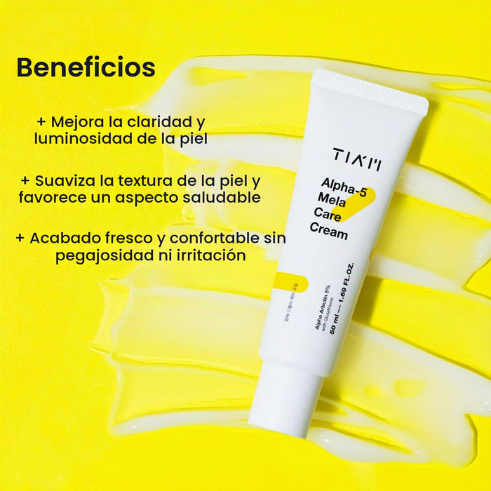 TIA'M TIAM Alpha-5 Crema de niacinamida, Hidratante facial coreano hidratante 1.69 fl oz