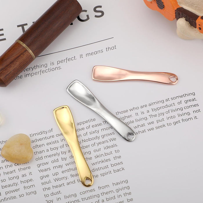 6 mini espátulas metálicas para maquillaje, cuchara cosmética reutilizable