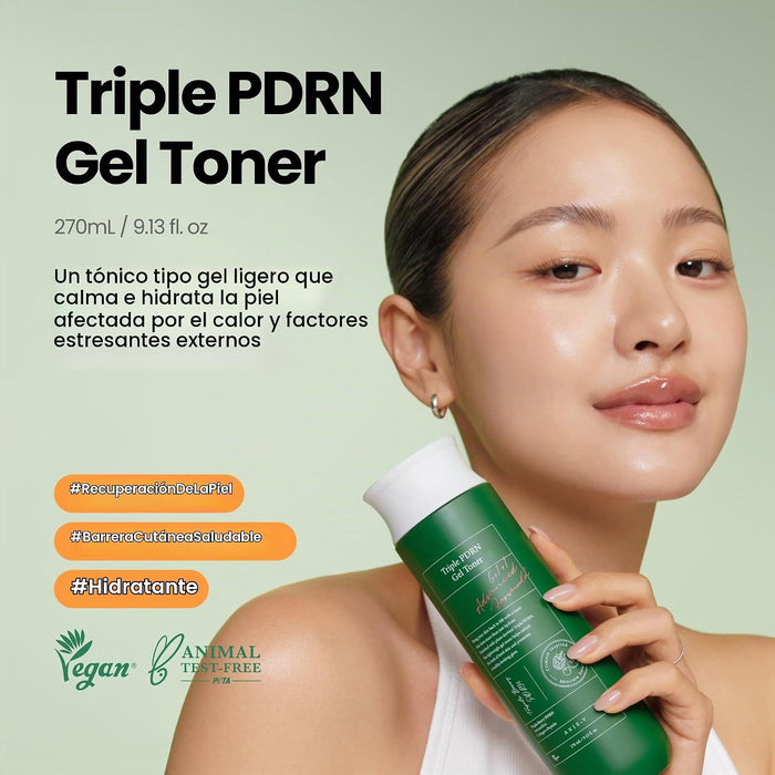 AXIS-Y Tóner de gel Triple PDRN – Tóner reparador calmante de barrera