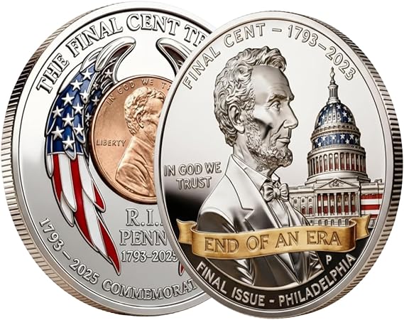 Moneda conmemorativa del último centavo, colección del último centavo para conmemoración