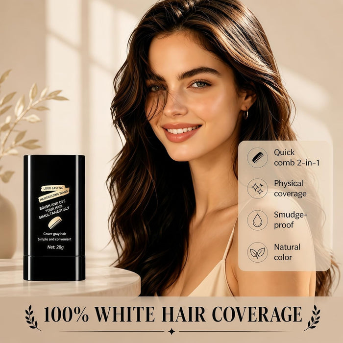 Peine en barra 2 en 1 para teñir el cabello instantáneo  a prueba de sudor