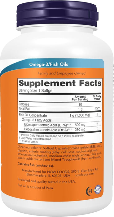 NOW Foods Suplementos, Ultra Omega-3 Destilado Molecularmente y Recubierto entérico