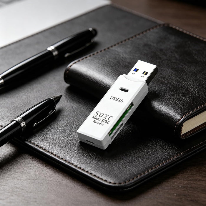 Lector de tarjetas micro SD USB3.0, lector de tarjetas SD 2 en 1 de 5 Gbps