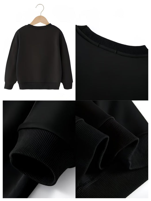 Sudadera Cálida de Cuello Redondo para Niñas de navidad