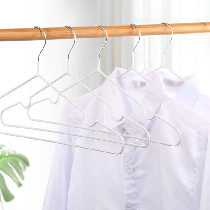 50 perchas de alambre metálico resistentes para trajes y ropa
