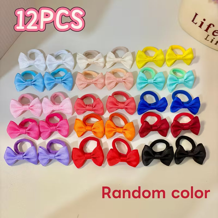 Juego de 10 lazos para el pelo de colores aleatorios, bandas suaves y elásticas