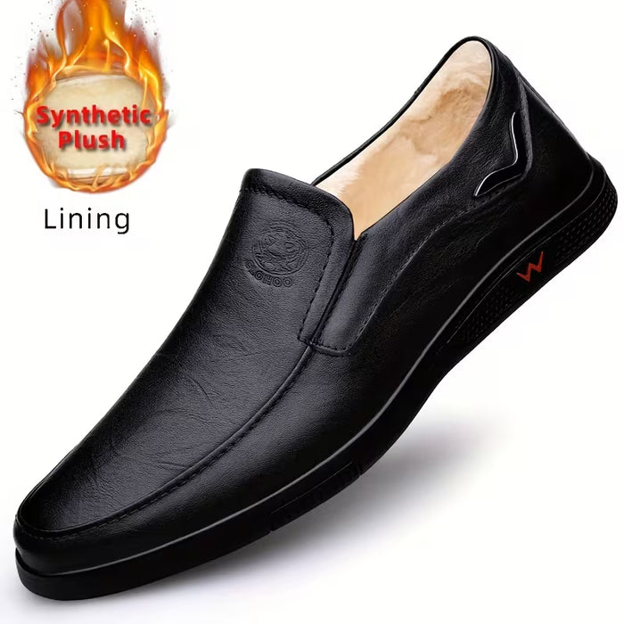 CLOHOO Marca Segundo Capa Cuero de Vaca Suela de Goma Zapatos Casuales