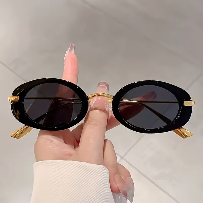 1 Par de Gafas de Moda para Mujer con Montura Pequeña y Diseño Ovalado