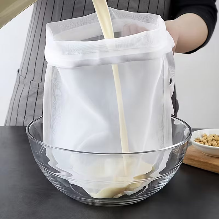 Bolsas Filtro de Leche de Soja de Grado Alimenticio Certificado FCM, Paquete de 2