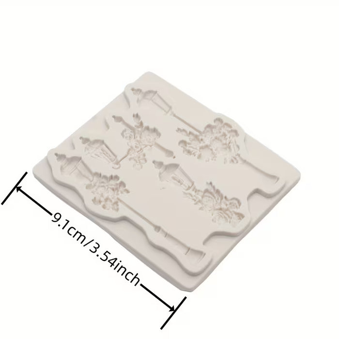 1pc moldes de silicona para decoración de arcilla de lámpara de calle creativa