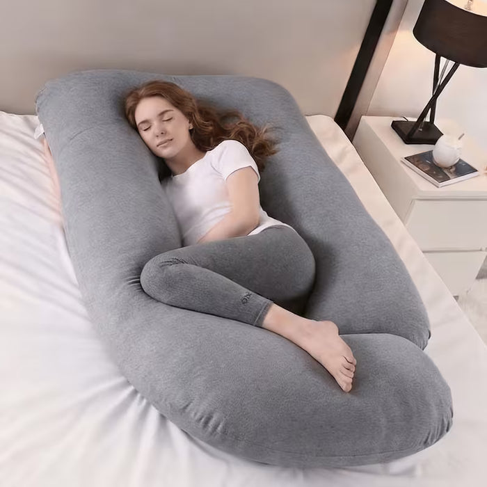 Almohada de Embarazo en Forma de J, Almohada de Embarazo Refrescante de Verano