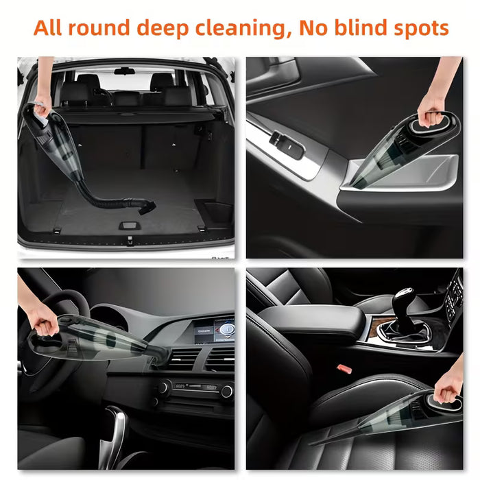 Aspiradora Portátil Mini de Mano con Cable para Autos y RV - Succión Húmeda/Seca, Bajo Voltaje