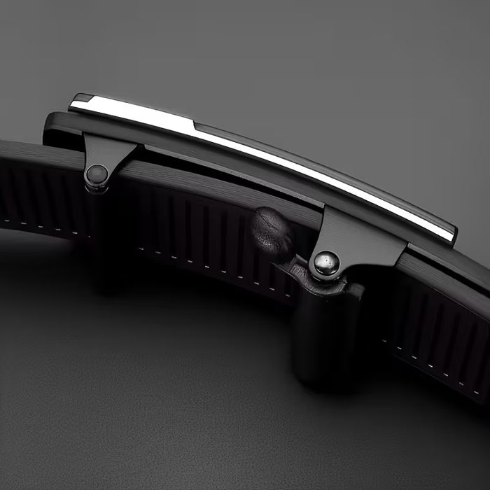 Cinturón sin dientes con hebilla automática para negocios y ocio, correa interior sin fugas