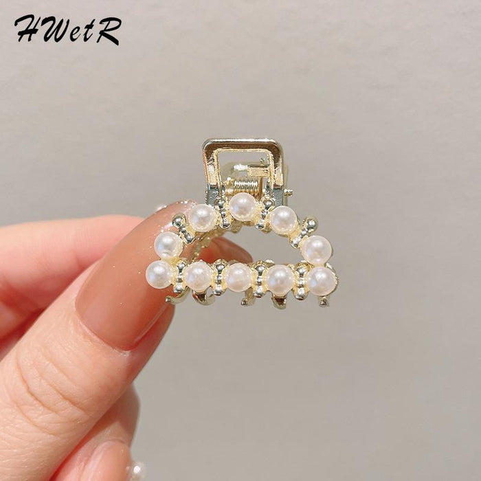 Mini pinza para el cabello con perlas para mujer