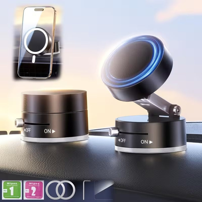 Soporte Magnético para Teléfono a Vácuo – Imán Potente, Plegable