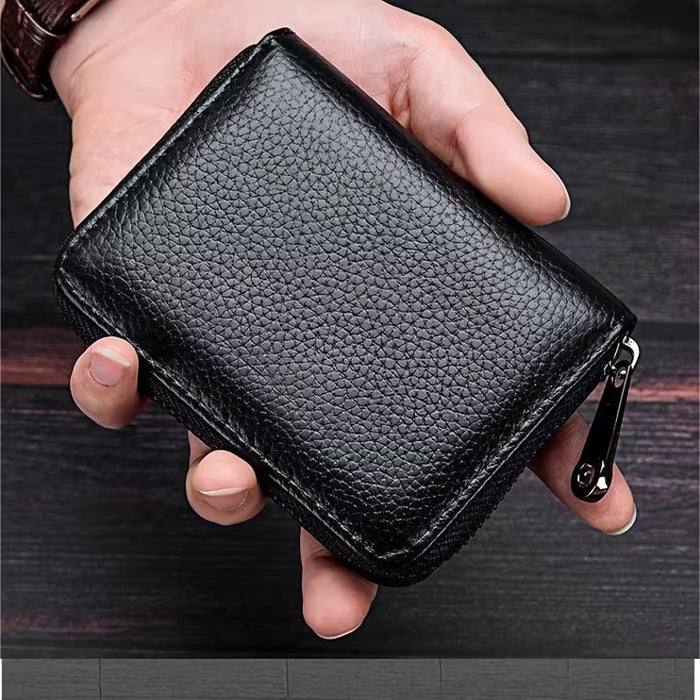 Billetera para hombre con compartimento con cremallera, para organizar y proteger tus esenciales