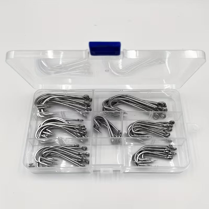 79pcs Anzuelos de Pesca, J para Pesca en Agua Salada y Dulce