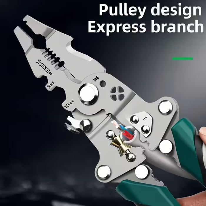 Alicate Multifuncional Plegable para Pelar Cables
