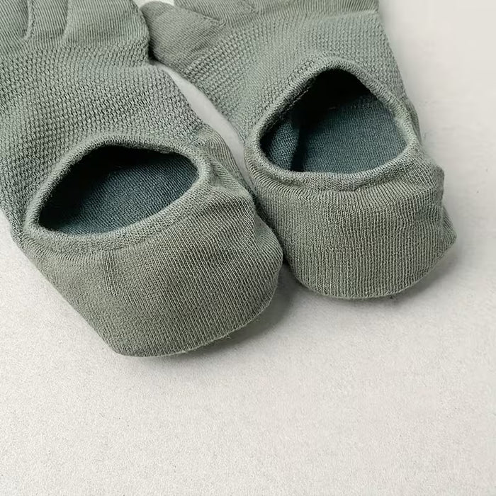 2pcs Calcetines cortos de malla fina transpirable para verano, de cinco dedos