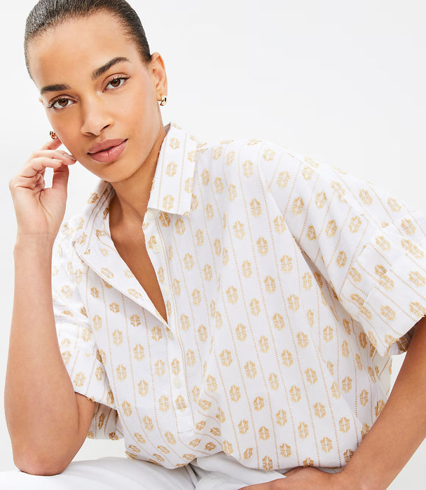 LOFT Camiseta Henley Dolman Petite Clip Everyday