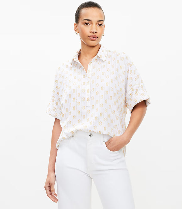 LOFT Camiseta Henley Dolman Petite Clip Everyday