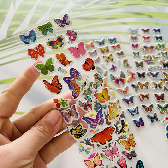 1cs Pegatinas de Burbujas de Mariposas Coloridas y Hermosas para Decoración de Cuadernos