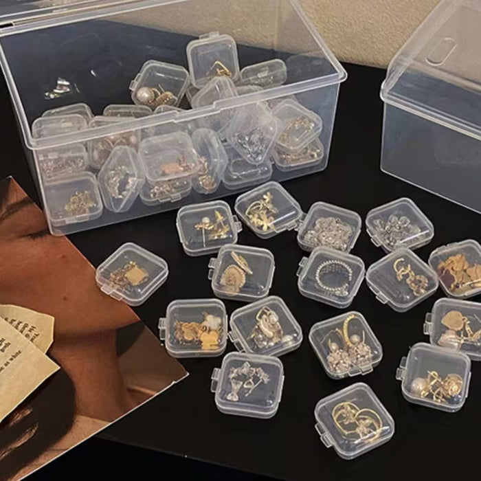 30pcs Mini Contenedores Cuadrados Adecuados para Aretes
