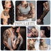 77 hojas de tatuajes temporales para hombres y mujeres, tatuajes falsos de medio brazo - Quierox - Tienda Online