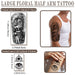 77 hojas de tatuajes temporales para hombres y mujeres, tatuajes falsos de medio brazo - Quierox - Tienda Online