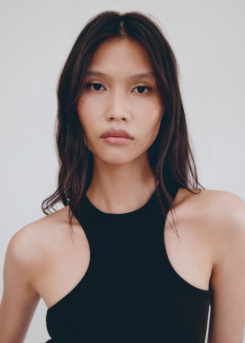 Top canalé algodón-MANGO