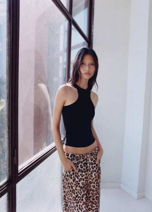 Top canalé algodón-MANGO