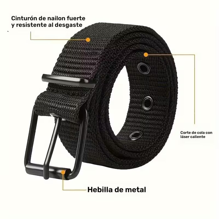 Correa de Nylon Transpirable con Hebilla de Pasador para Pantalones y Jeans, unisex