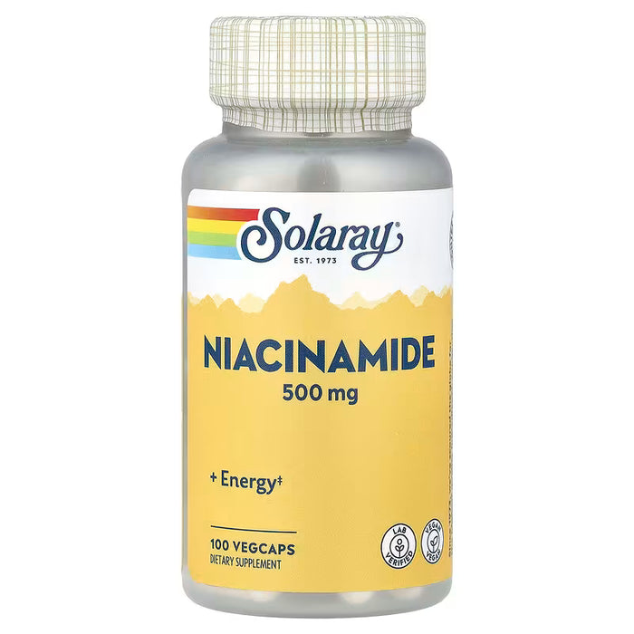 Solaray, Niacinamida, 500 mg, 100 cápsulas vegetales