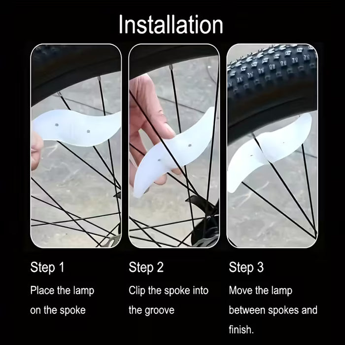 Luz LED coloridas para ruedas de bicicleta, luces de radios de bicicleta súper brillantes