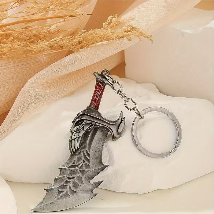 1 llavero de aleación cepillada con cuchillo grande para niños